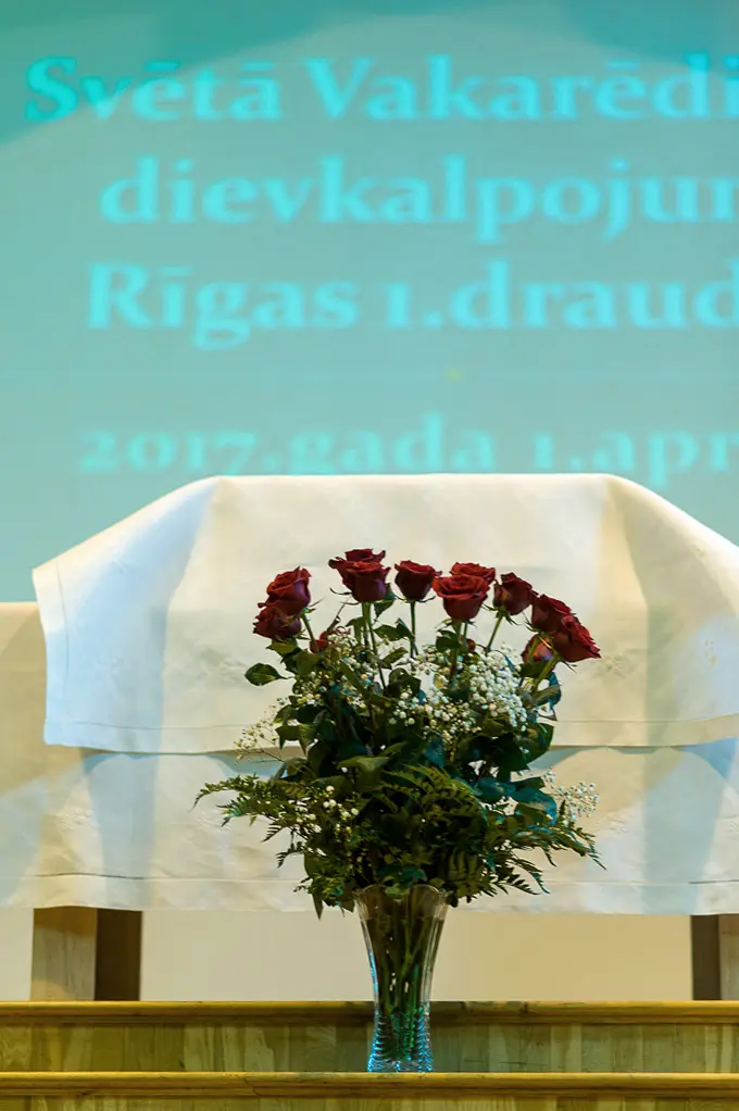 Sv. Vakarēdiena dievkalpojums Rīgas 1. draudzē