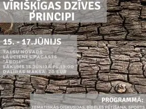 Pasākums vīriem "Vīrišķīgas dzīves principi"