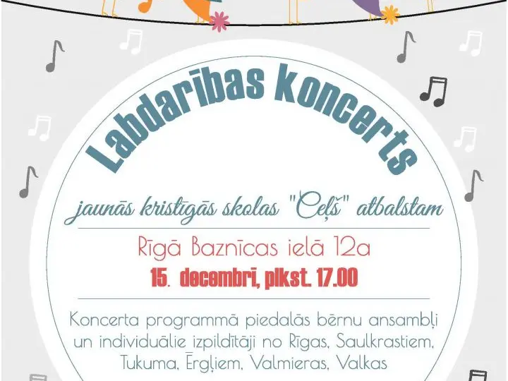 Labdarības koncerts kristīgās sākumskolas "Ceļš" atbalstam
