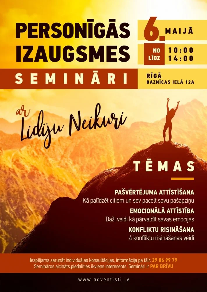 Personiskās izaugsmes semināri ar Lidiju Neikuri