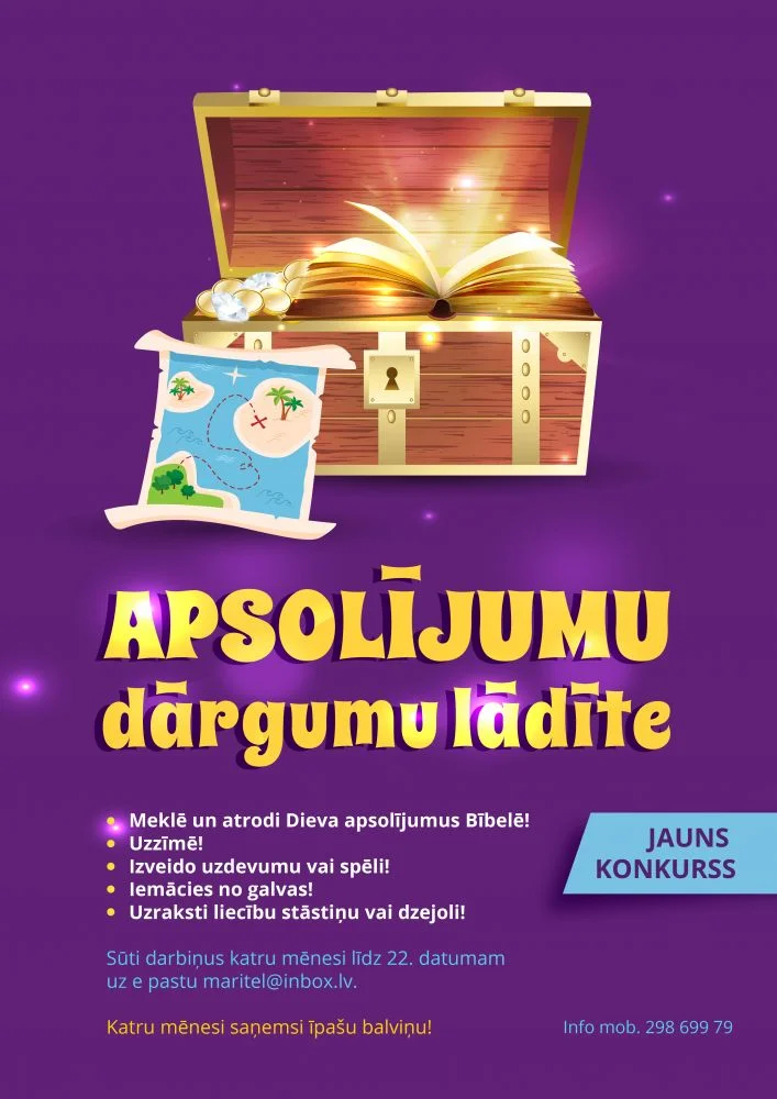 Jauns konkurss bērniem "Apsolījumu dārgumu lādīte"
