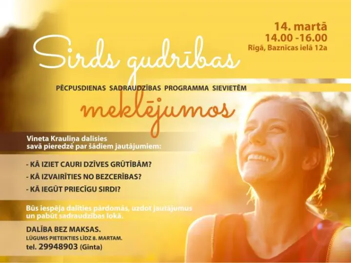 Programma sievietēm “Sirds gudrības meklējumos”