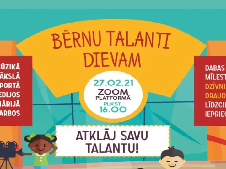 Bērnu talanti Dievam: Pasākums ZOOM platformā