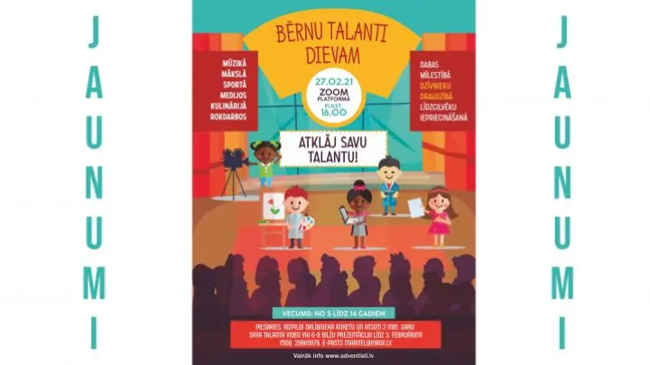 JAUNUMI - "Bērnu talanti Dievam" pavisam drīz