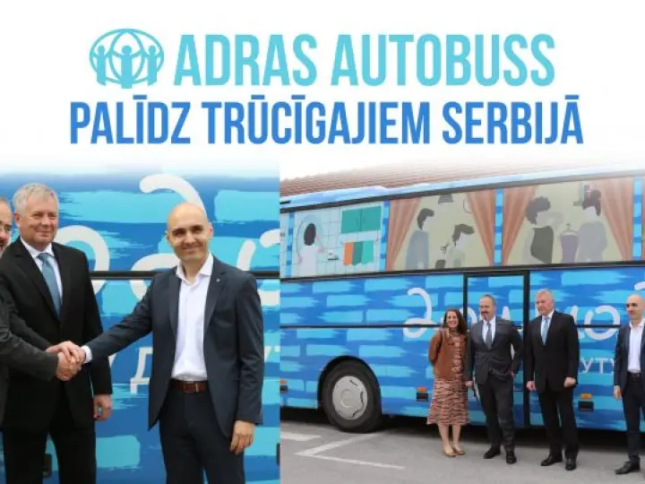 ADRAs autobuss palīdz trūcīgajiem Serbijā