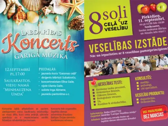 Labdarības koncerts un veselības izstāde Saulkrastos