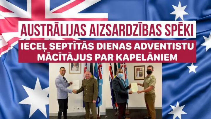 Austrālijas Aizsardzības spēki ieceļ divus SDA mācītājus par kapelāniem