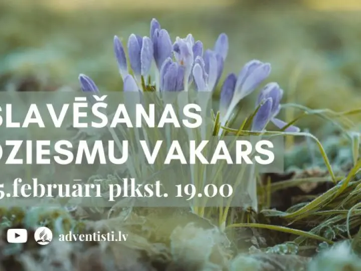 Slavēšanas dziesmu vakars 25. februārī