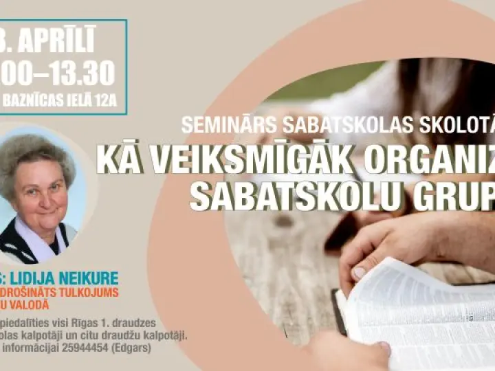 Seminārs sabatskolas skolotājiem
