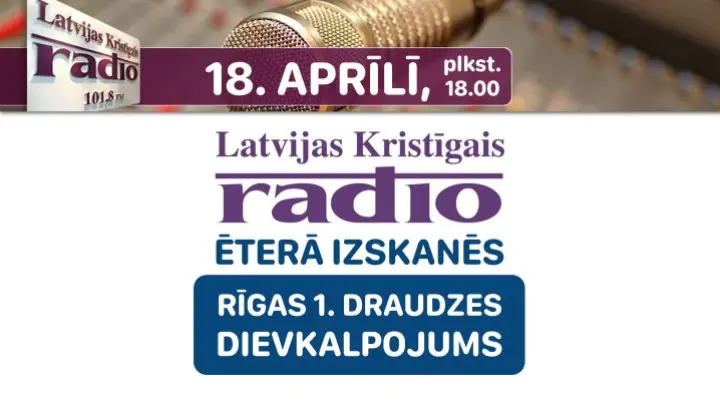 18. aprīlī izskanēs radio dievkalpojums