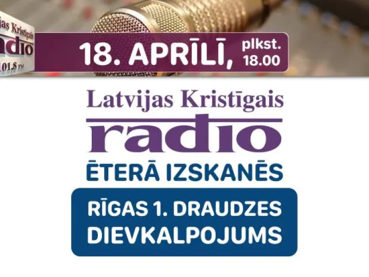 18. aprīlī izskanēs radio dievkalpojums