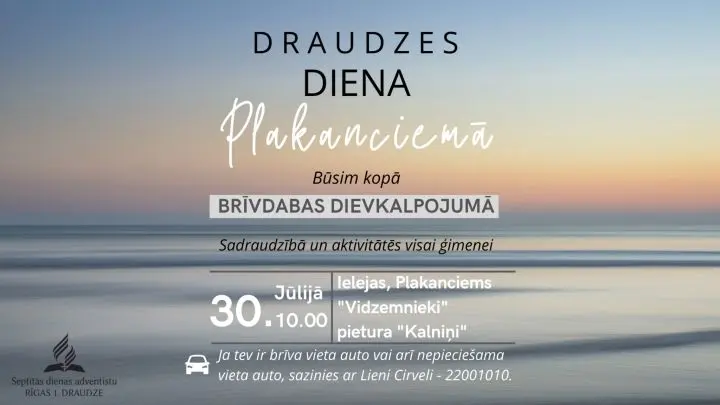 Draudzes diena Plakanciemā! Dievkalojums Rīgā, Baznīcas 12a, NENOTIKS