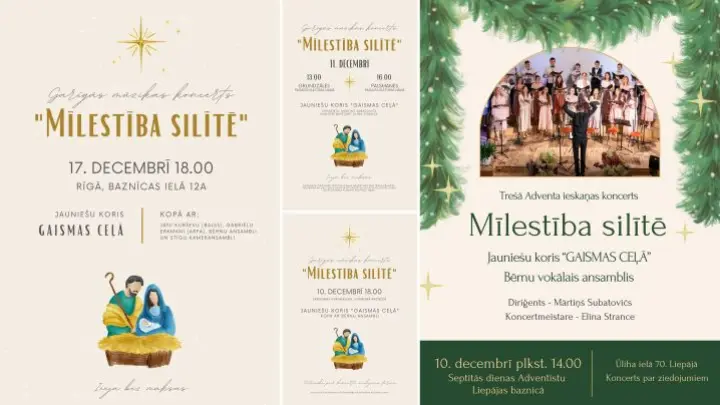 Koris "Gaismas ceļā" ielūdz uz 5 koncertiem