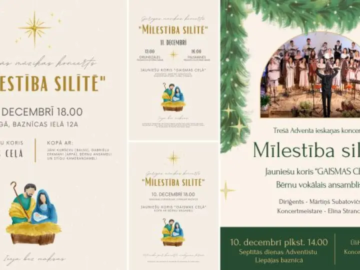 Koris "Gaismas ceļā" ielūdz uz 5 koncertiem