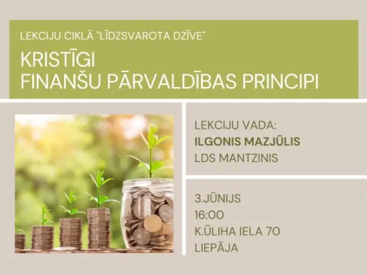 Seminārs "Kristīgi finanšu pārvaldības principi" Liepājā