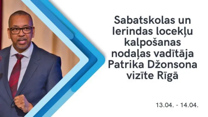 Sabatskolas un Ierindas locekļu kalpošanas nodaļas vadītāja Patrika Džonsona vizīte Rīgā