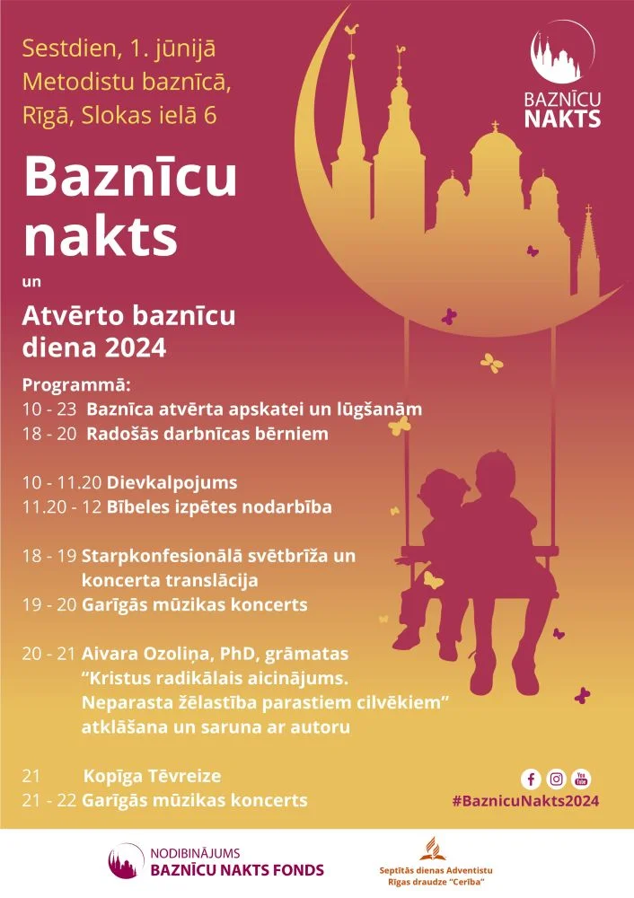 Baznīcu nakts Septītās dienas Adventistu Rīgas draudzē “Cerība”