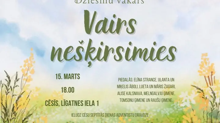 Dziesmu vakars "Vairs nešķirsimies"