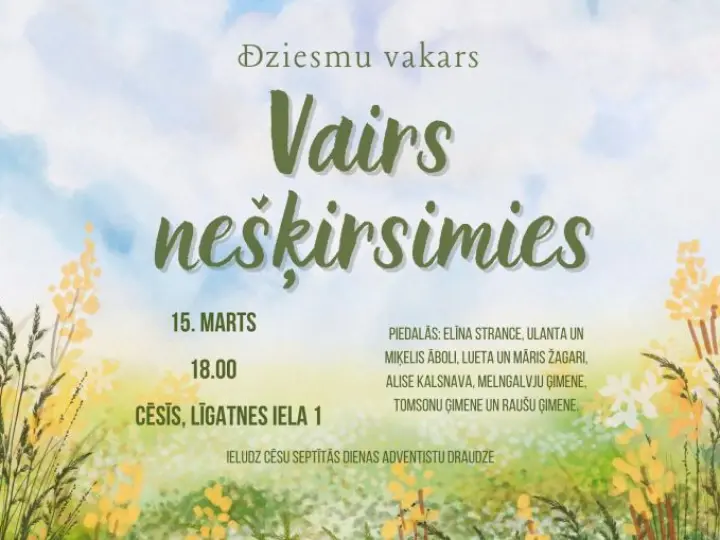 Dziesmu vakars "Vairs nešķirsimies"