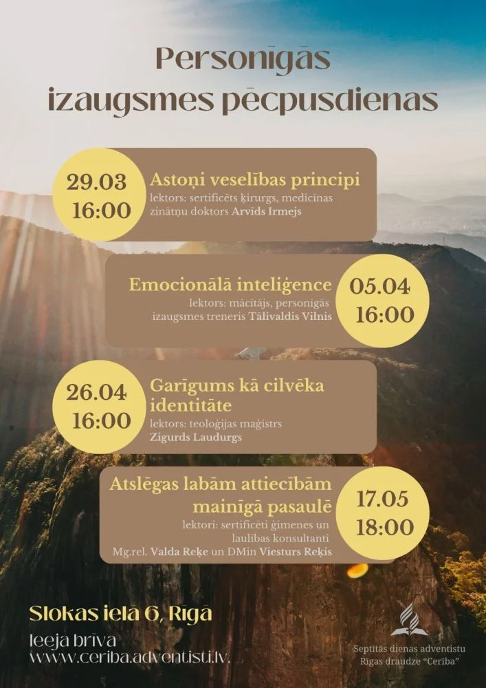 Personīgās izaugsmes pēcpusdienas draudzē "Cerība"