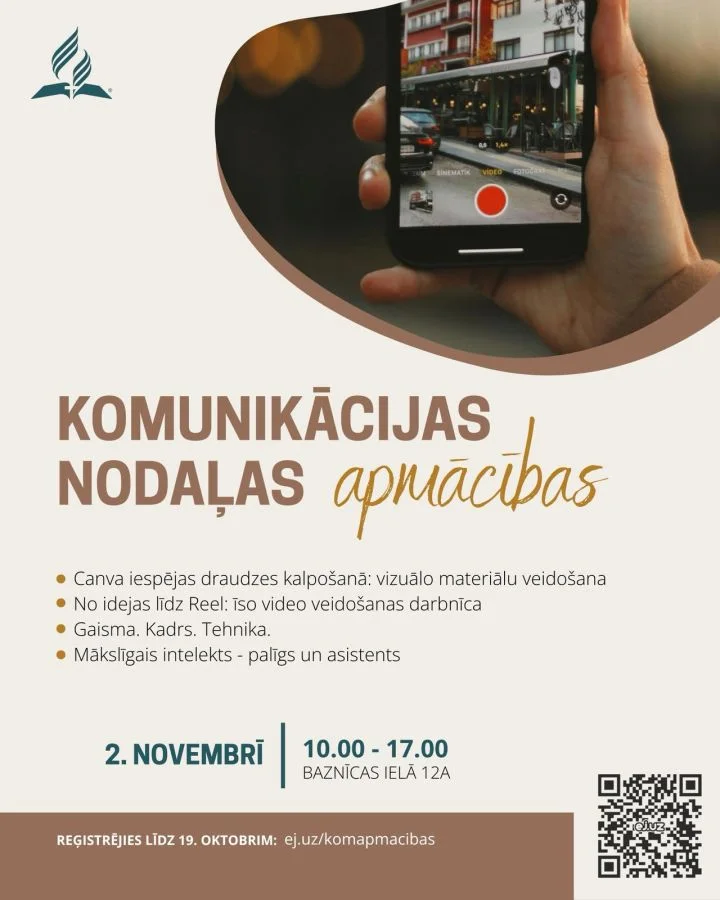 Komunikācijas nodaļa aicina uz apmācībām!
