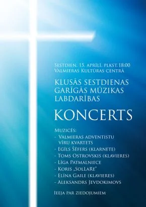 Klusās sestdienas garīgās mūzikas labdarības koncerts