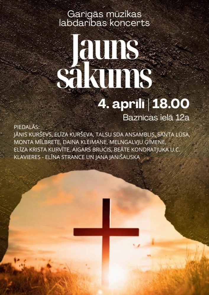 Garīgās mūzikas labdarības koncerts "Jauns sākums"