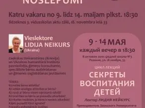 Lekciju cikls „Bērnu audzināšanas noslēpumi”